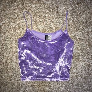 Purple Velvet Tank Top